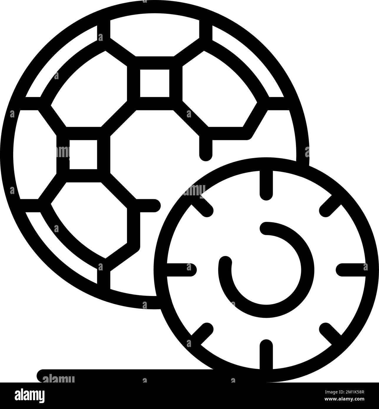 Soccer ball icon outline vector. Field stadium. Game play Stock Vector