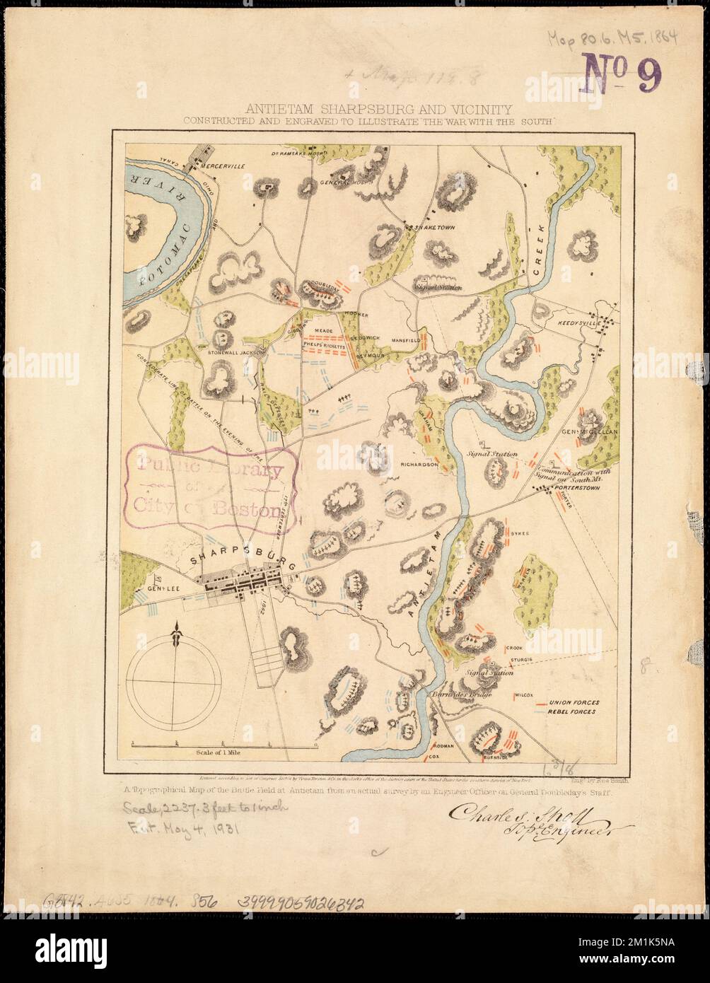 Antietam Sharpsburg and vicinity constructed and engraved to