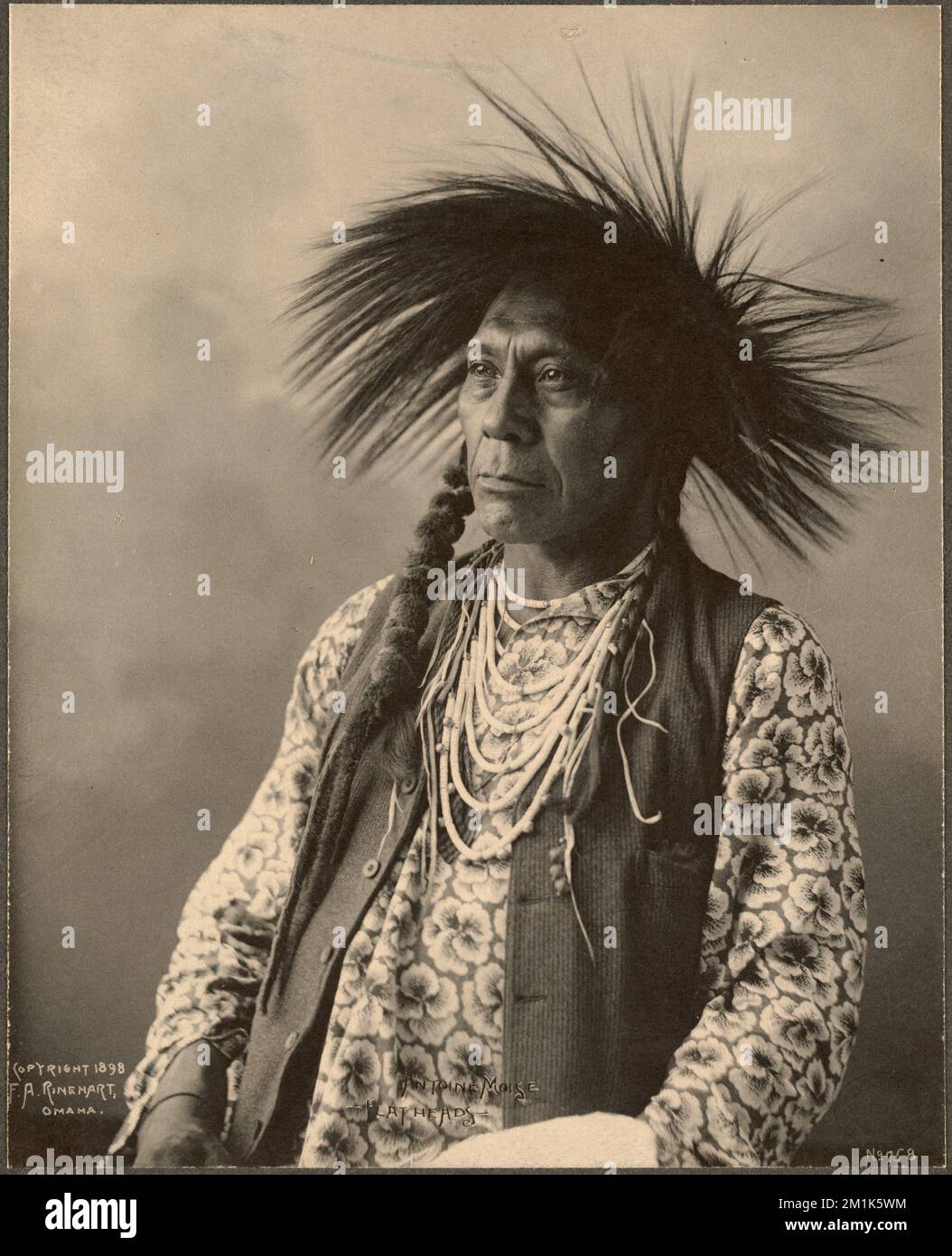Antoine Moise, Flathead , Indians of North America, Salish Indians, Trans-Mississippi and International Exposition 1898 : Omaha, Neb.. Photographs of the American West Stock Photo