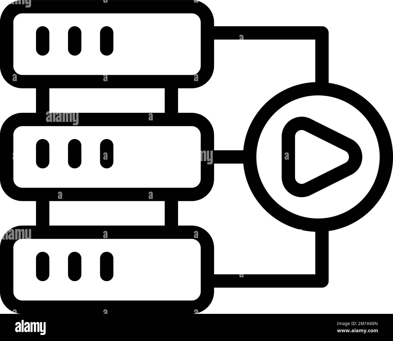 Server gamer data icon outline vector. Online game. Console device Stock Vector