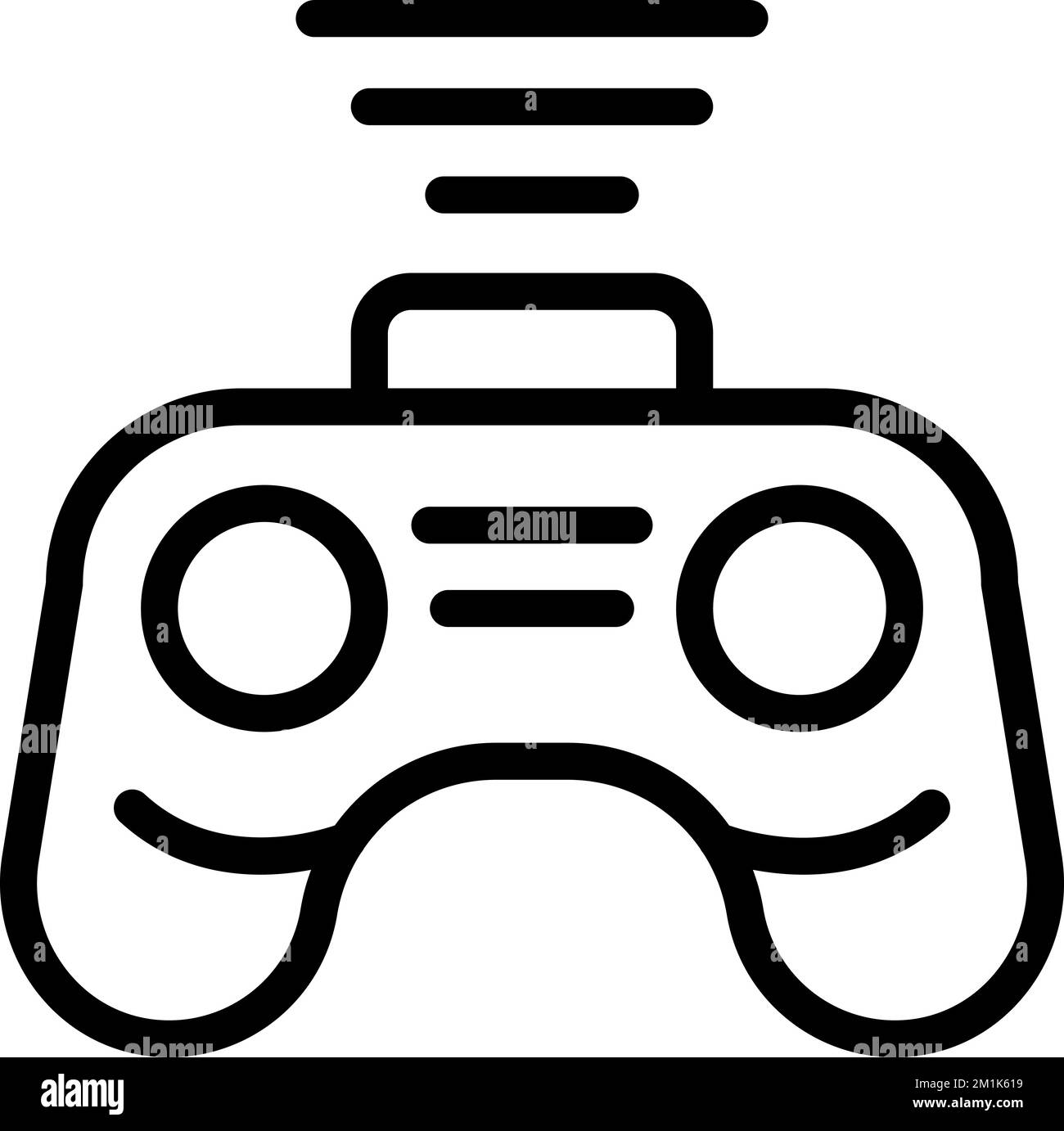 Wireless joystick icon outline vector. Online game. Pc console Stock