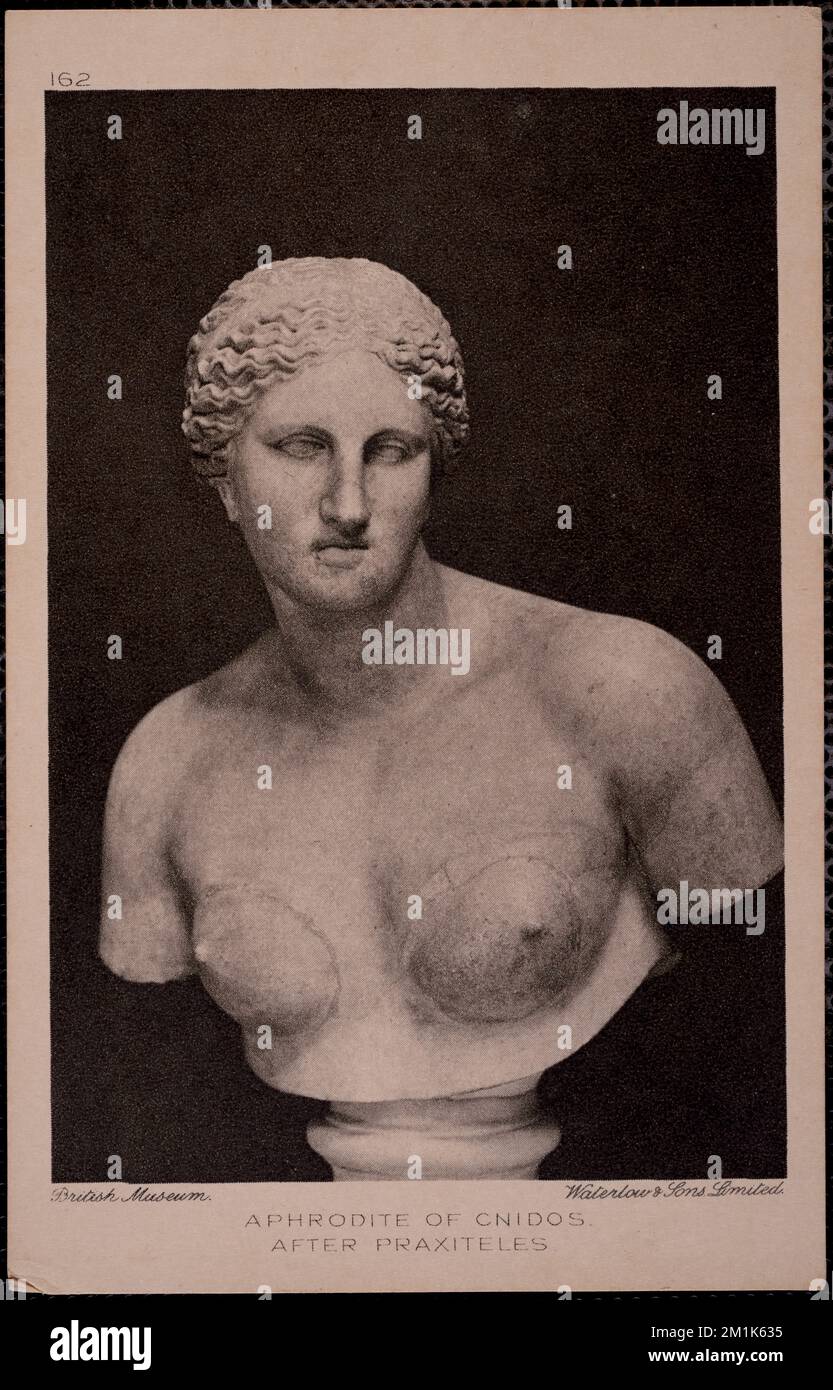 Aphrodite of Cnidos. After Praxiteles. British Museum , Sculpture, Antiquities, Goddesses, Aphrodite Greek deity. Nicholas Catsimpoolas Collection Stock Photo