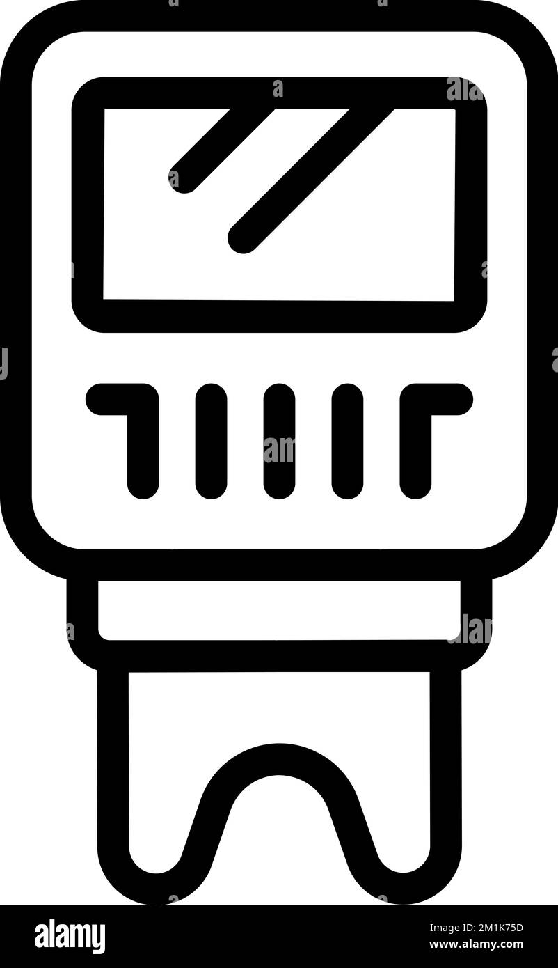 Farm data icon outline vector. Tablet system. Sensor plant Stock Vector ...