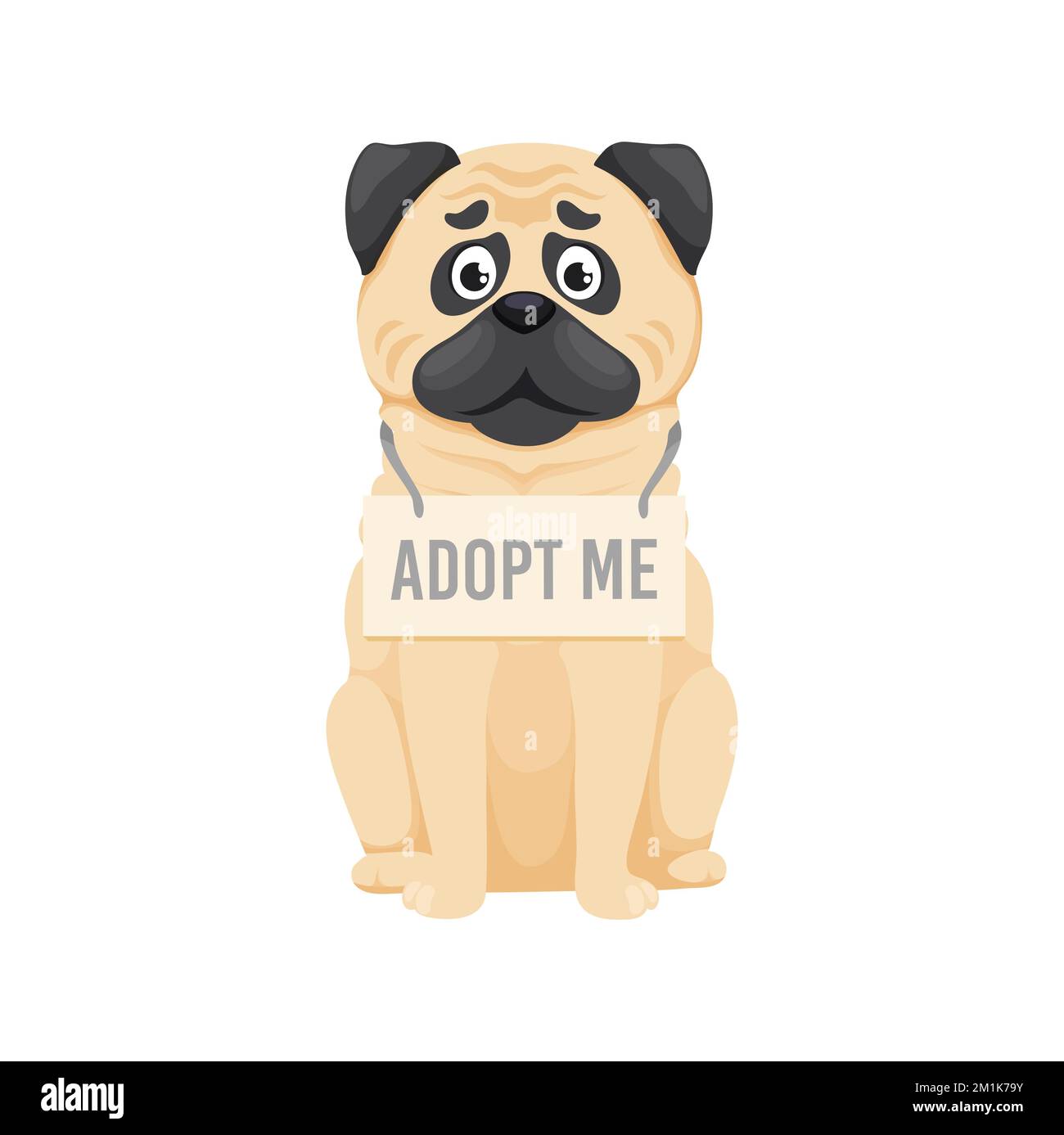 Adopt me cartoon landing page with homeless pets Vector Image