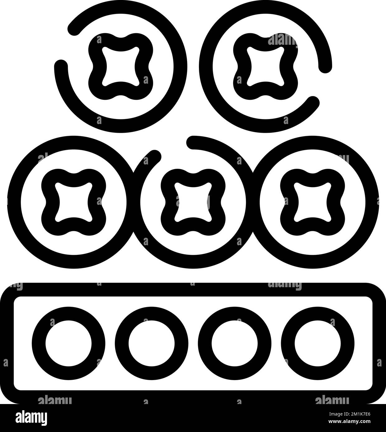 Sensor plant icon outline vector. Data app. Control gps Stock Vector