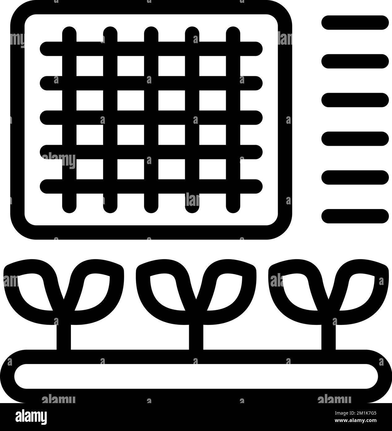Solar panel icon outline vector. Digital future. Smart data Stock Vector
