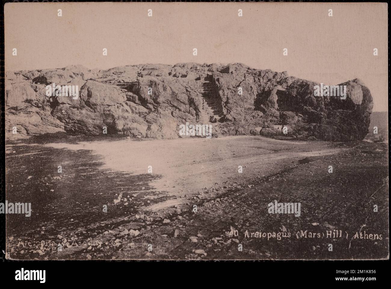 Areiopagus (Mars Hill) Athens , Archaeological sites, Rock formations. Nicholas Catsimpoolas Collection Stock Photo