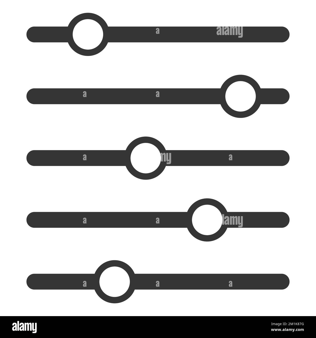 Sound equalizer music, icon mixer equalizer, switcher black control logo Stock Vector
