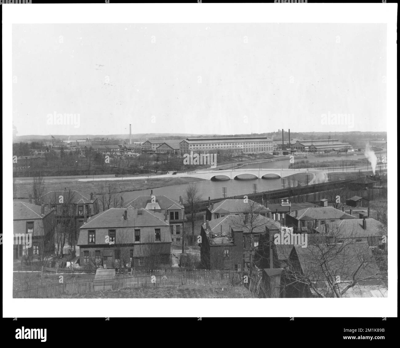 Arial view of Watertown Arsenal , Armories, Watertown Arsenal Mass..  Records of U.S. Army Operational Stock Photo