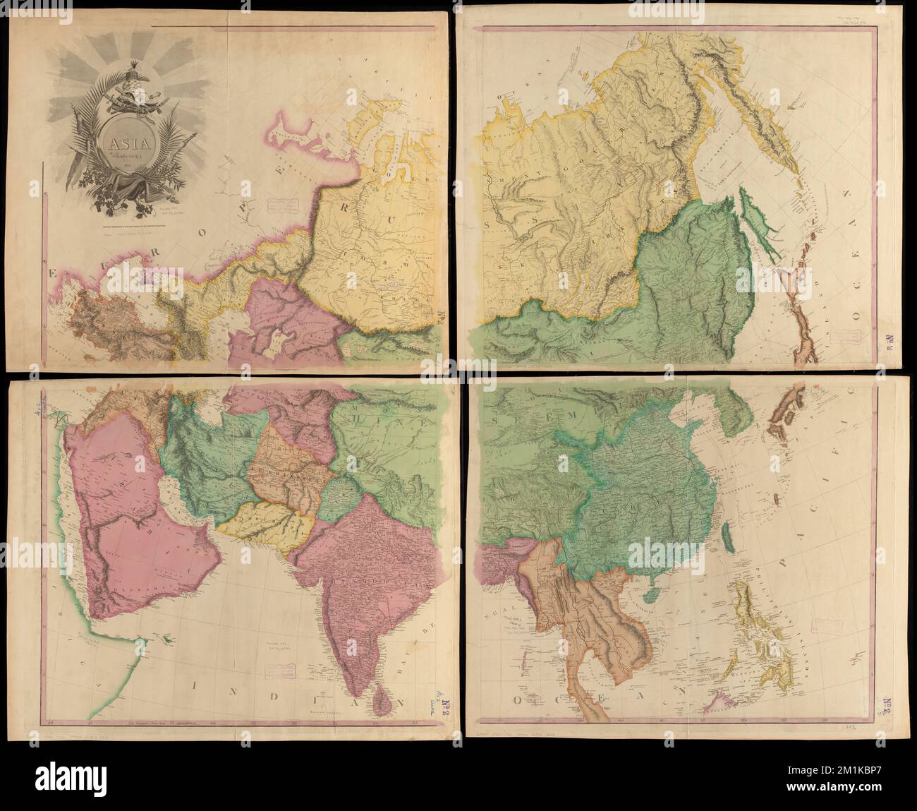 Leventhal Map Collection Asia , Asia, Maps Norman B. Leventhal Map Center Collection Stock Photo ...