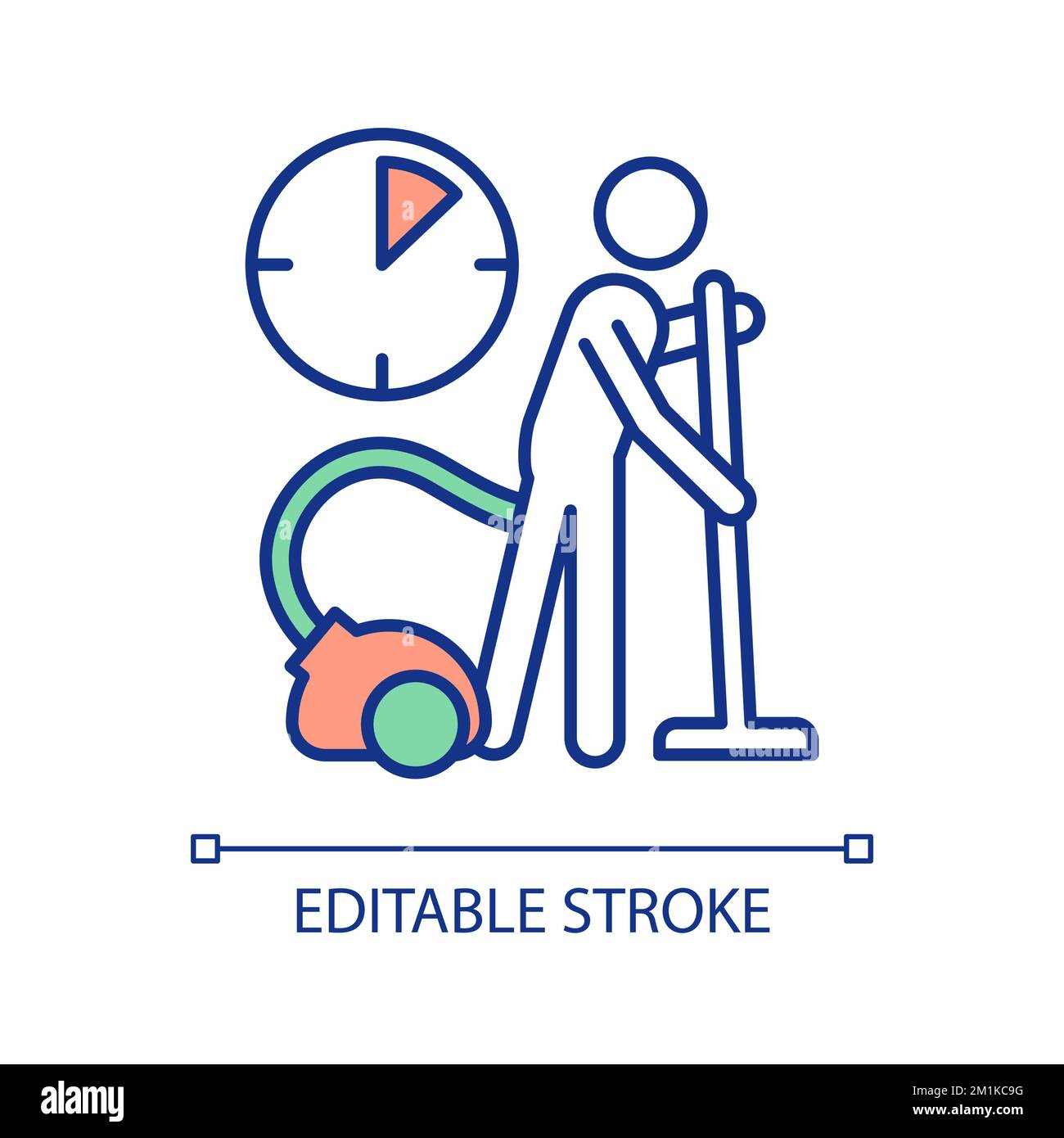 Time Management For House Cleaning RGB Color Icon Stock Vector Image time-management-for-house-cleaning-rgb-color-icon-stock-vector-image