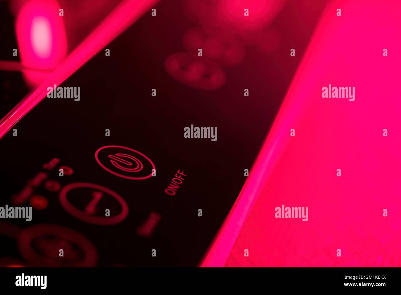 Switch button on off with symbol on dark background Stock Photo - Alamy