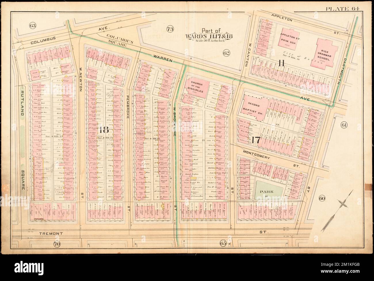 Atlas of the city of Boston : city proper : plate 64 , Boston Mass ...