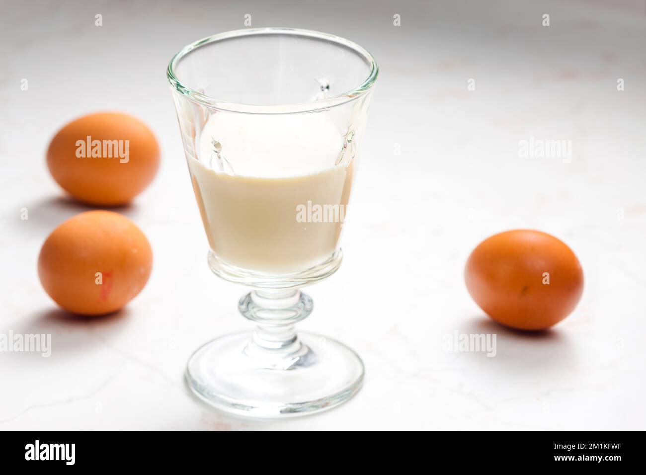 alcohol drink made of eggs Stock Photo Alamy