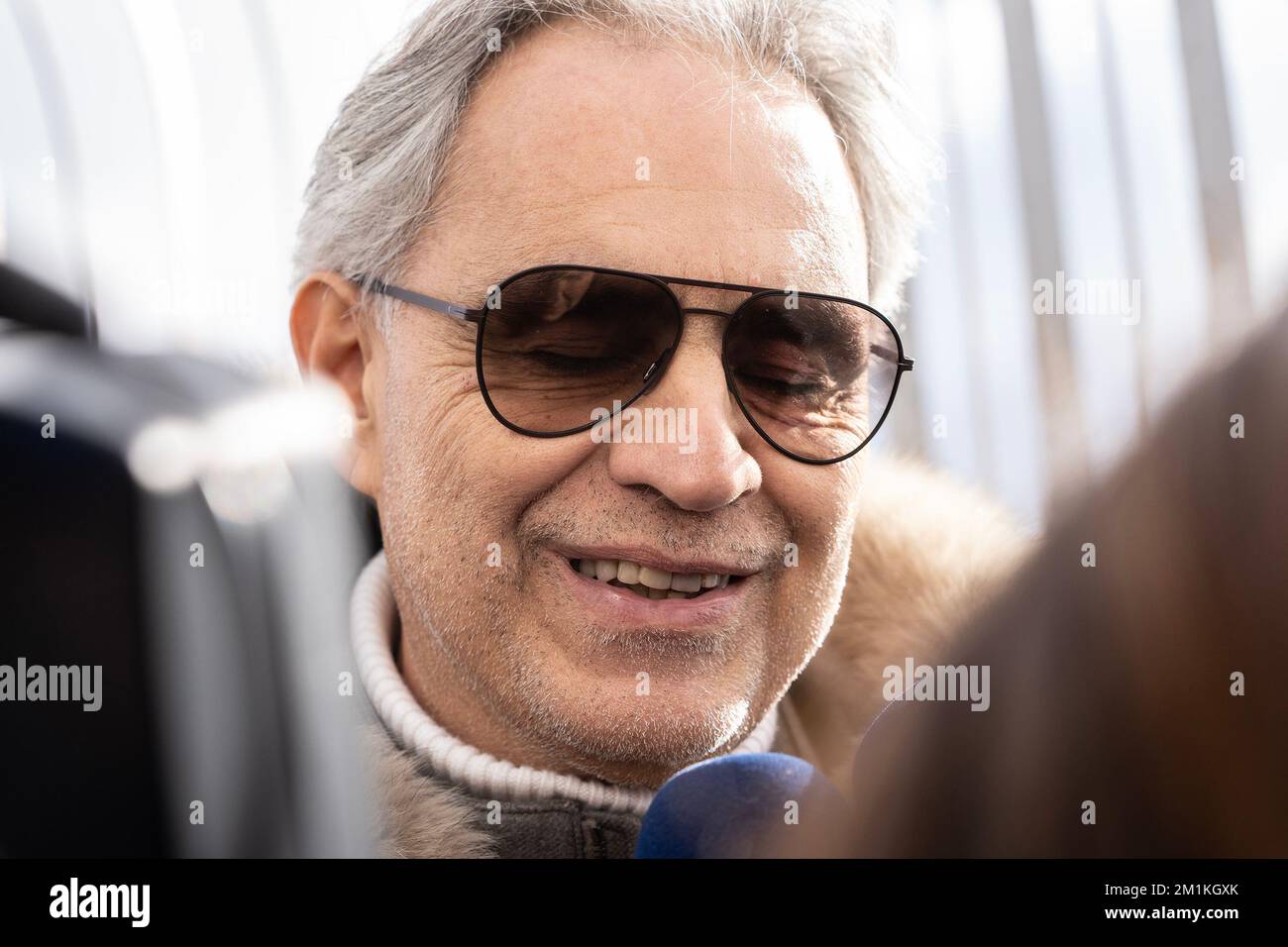 New York, United States. 12th Dec, 2022. Andrea Bocelli visits the