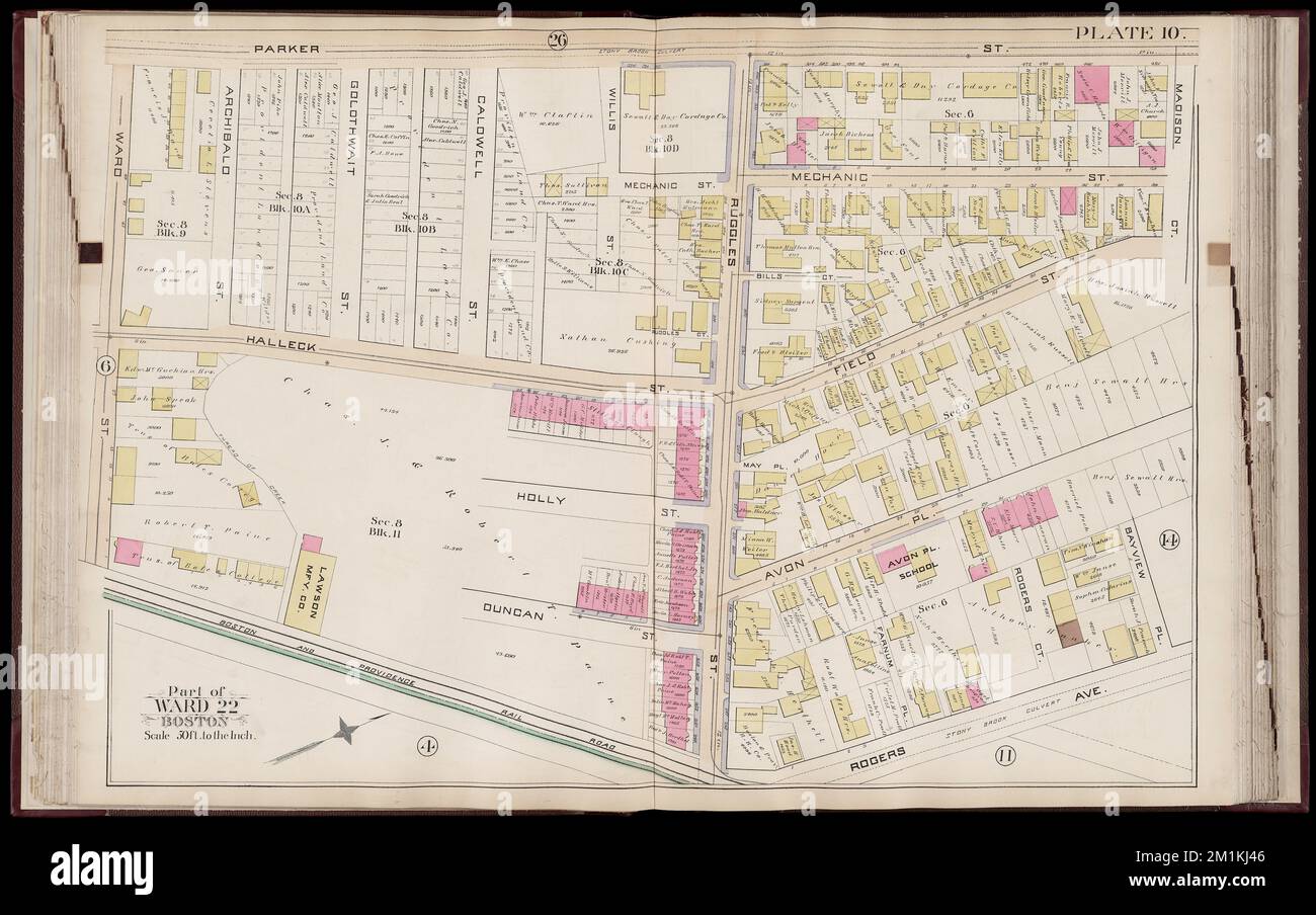 Atlas of the city of Boston Roxbury, Mass. volume three from actual surveys and official