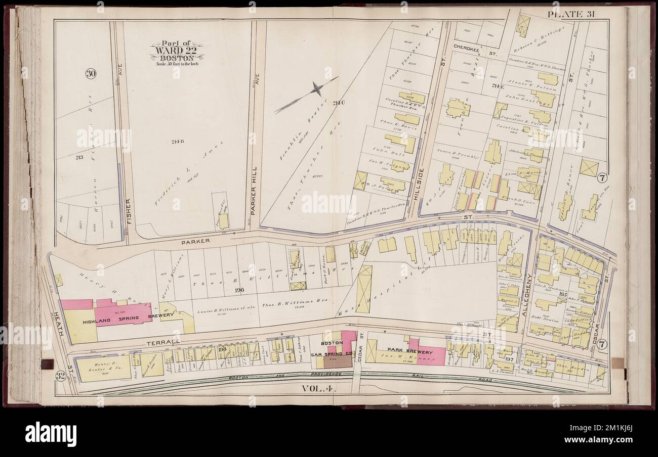 Atlas of the city of Boston Roxbury, Mass. volume three from actual surveys and official