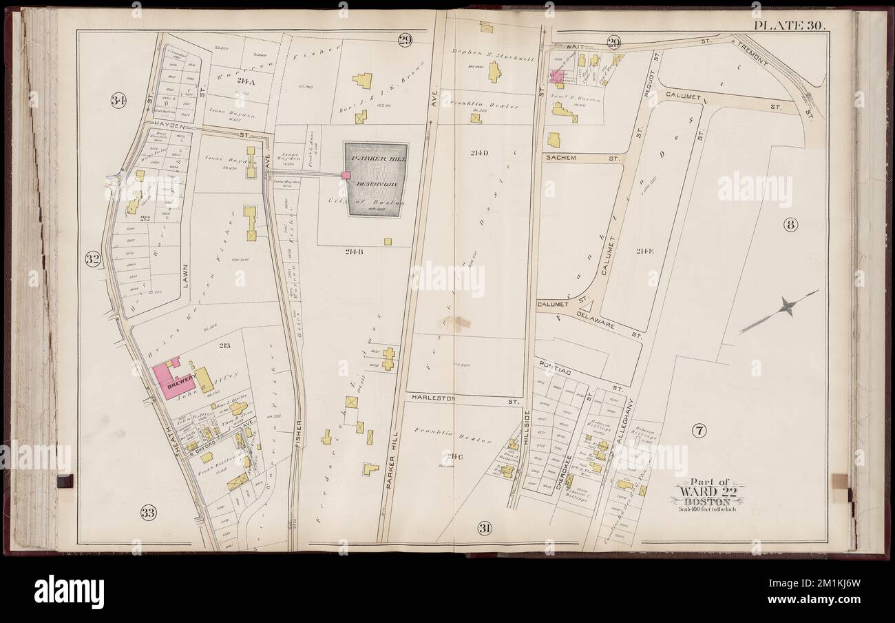 Atlas of the city of Boston Roxbury, Mass. volume three from actual surveys and official