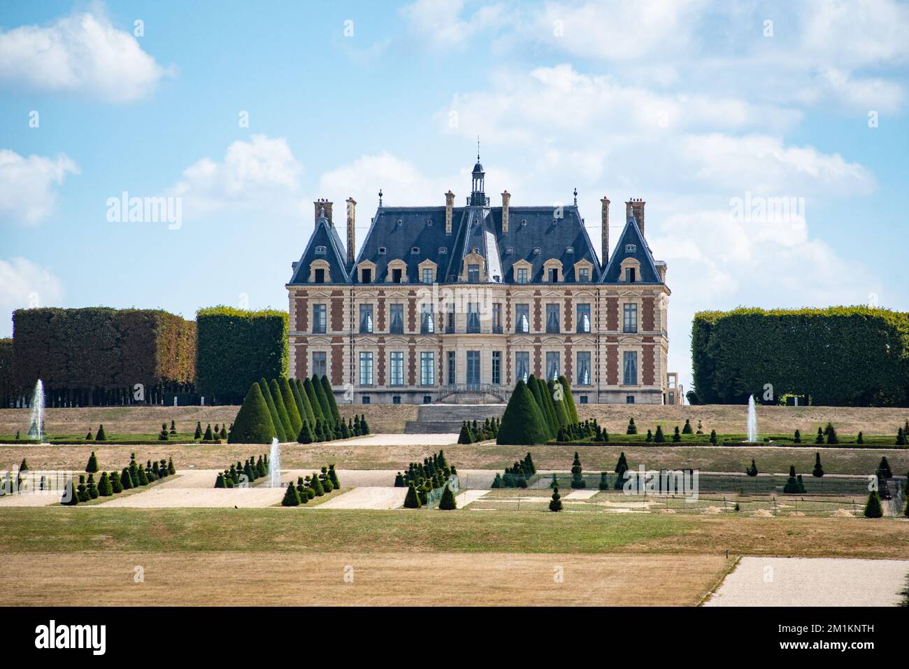 Chateau de Sceaux and manicured gardens, Ile-De-France, France Stock Photo