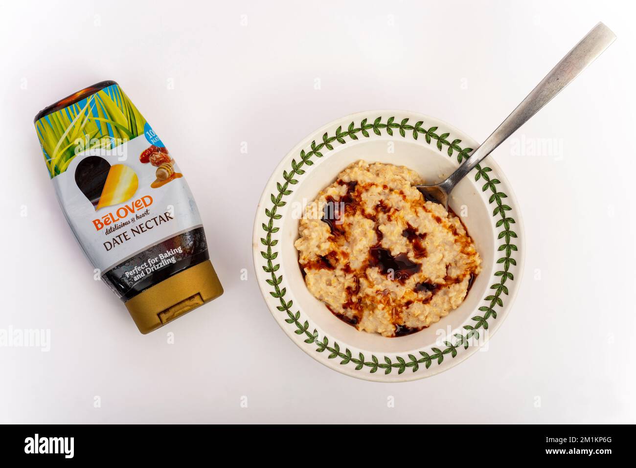 Beloved date nectar used to sweeten porridge Stock Photo