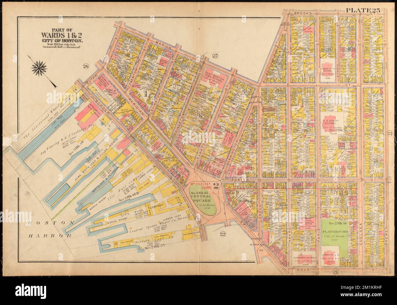 Atlas of the city of Boston, Charlestown and East Boston : plate 25 ...