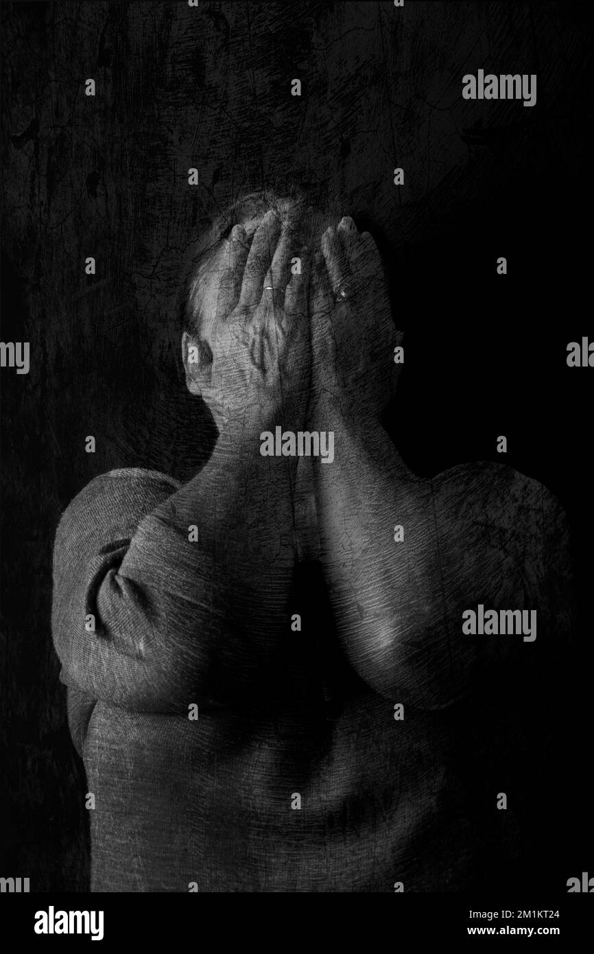 Sad face woman Black and White Stock Photos & Images - Alamy