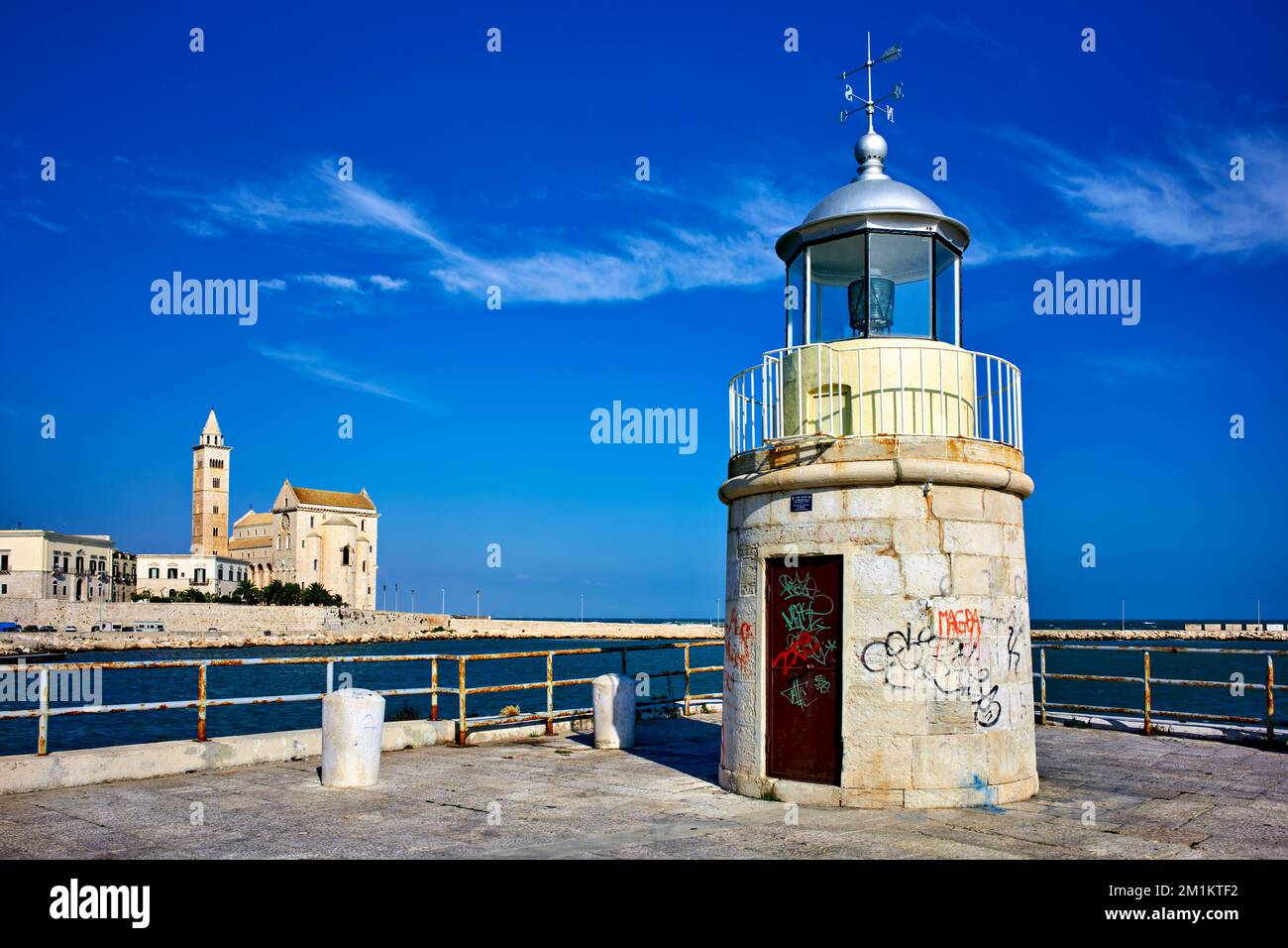 Apulia Puglia Italy. Trani. The lighthouse Stock Photo