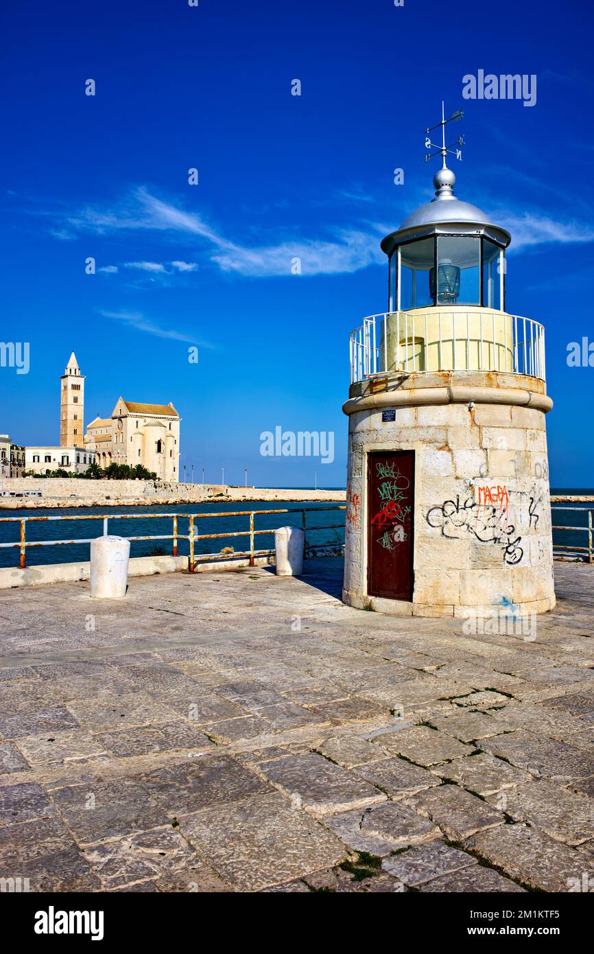 Apulia Puglia Italy. Trani. The lighthouse Stock Photo