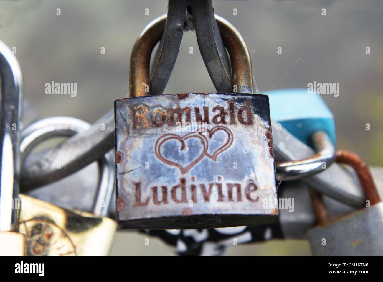 padlocks as tokens of love Stock Photo Alamy