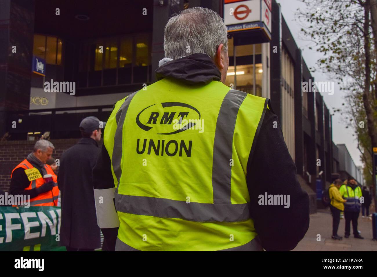 London, England, UK. 13th Dec, 2022. An RMT (Rail, Maritime and ...