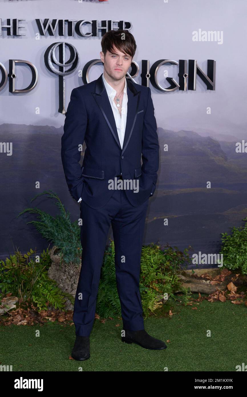 Joey Batey pictured at the World Premiere of 'The Witcher: Blood Origin' held at the BFI South Stock Photo