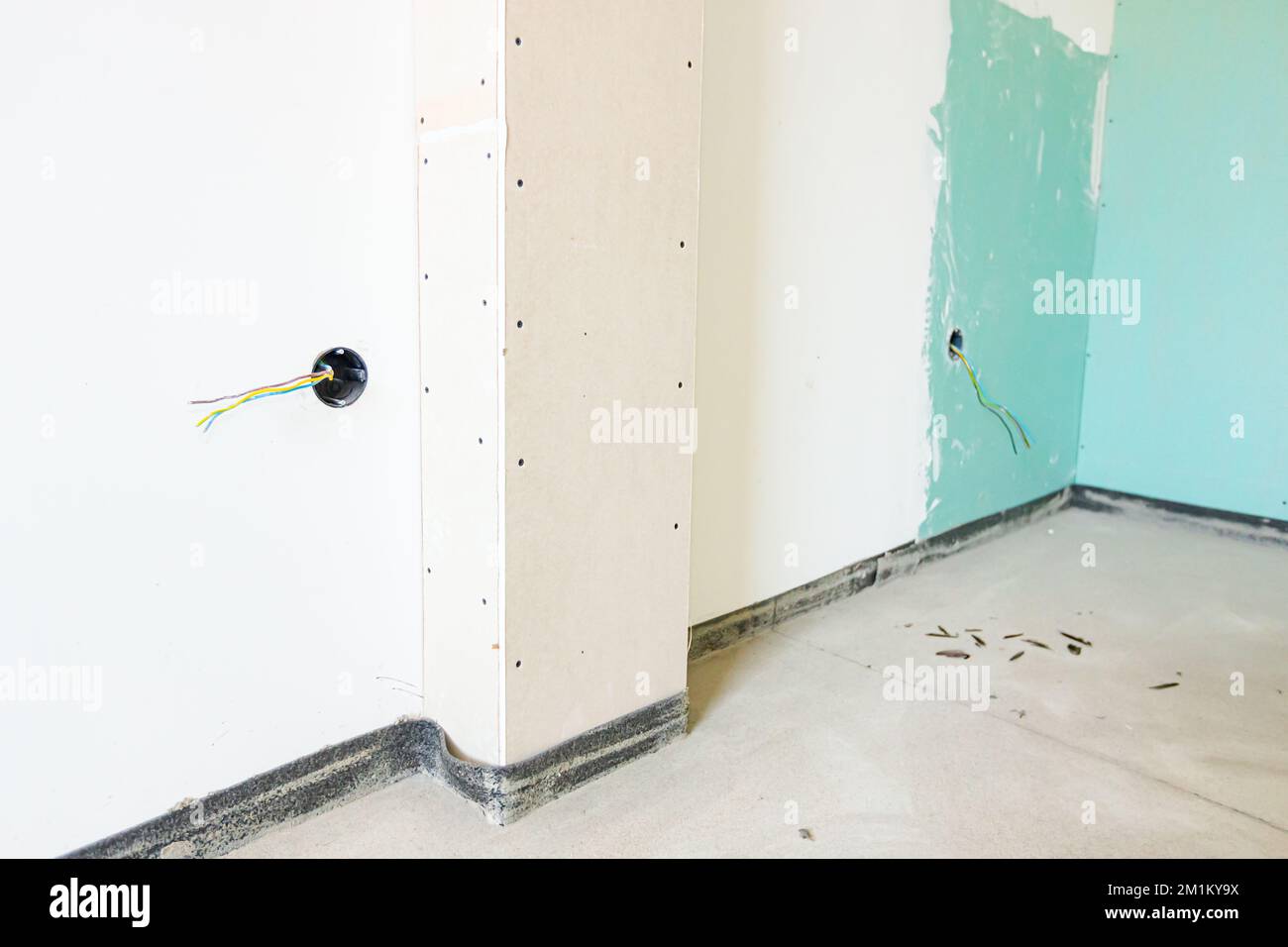 Exposed one electrical socket with the top cover removed for