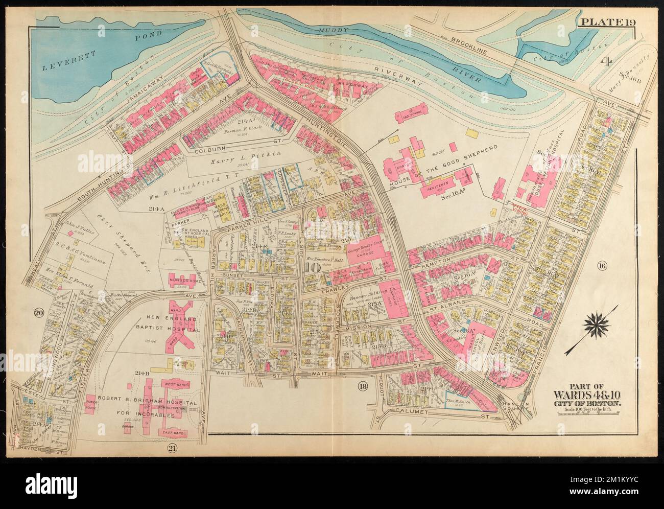 Atlas of the city of Boston, Roxbury plate 19 , Boston Mass., Maps