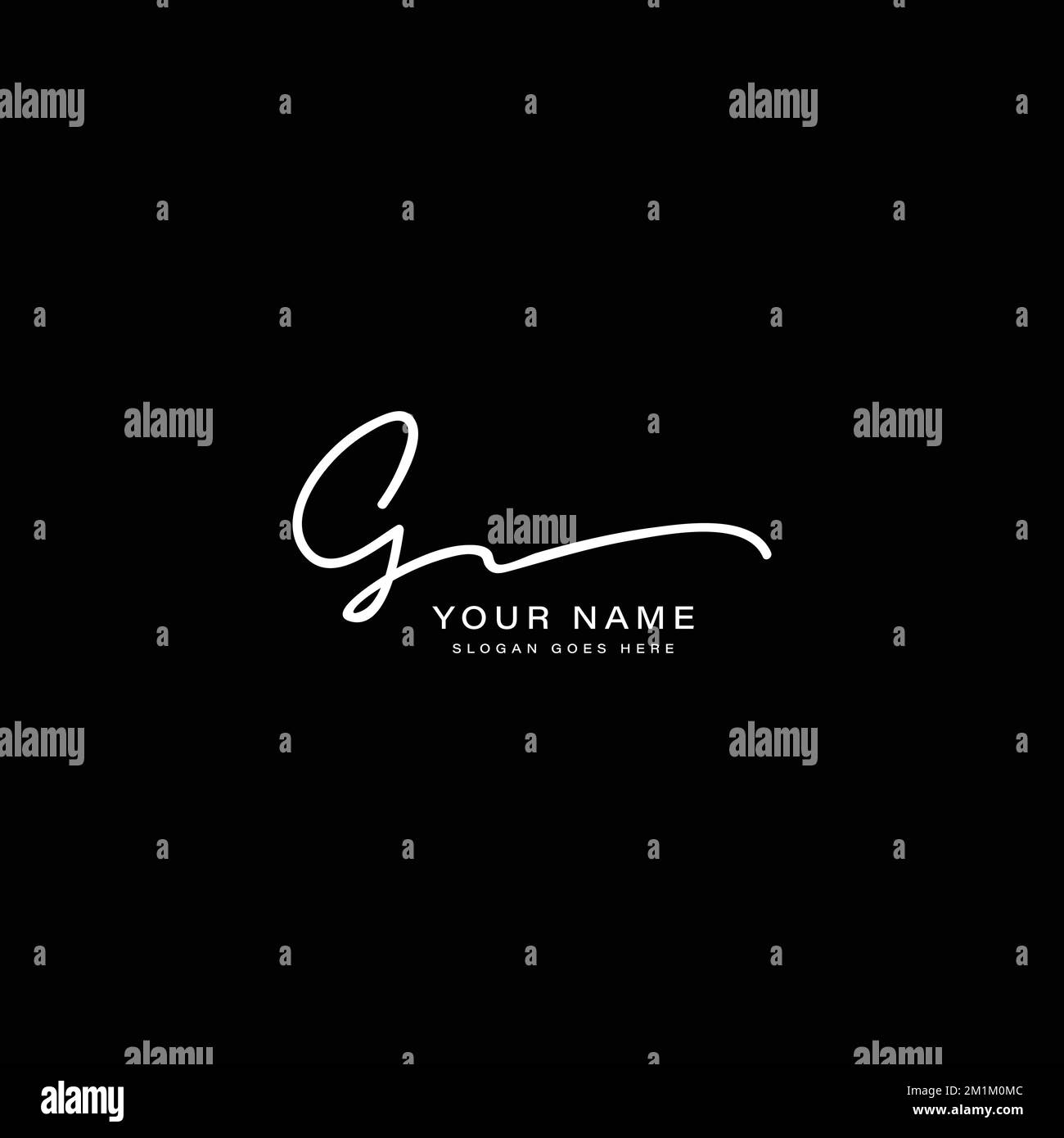 Initial Letter G Logo, Handwritten and Signature in joining style for ...
