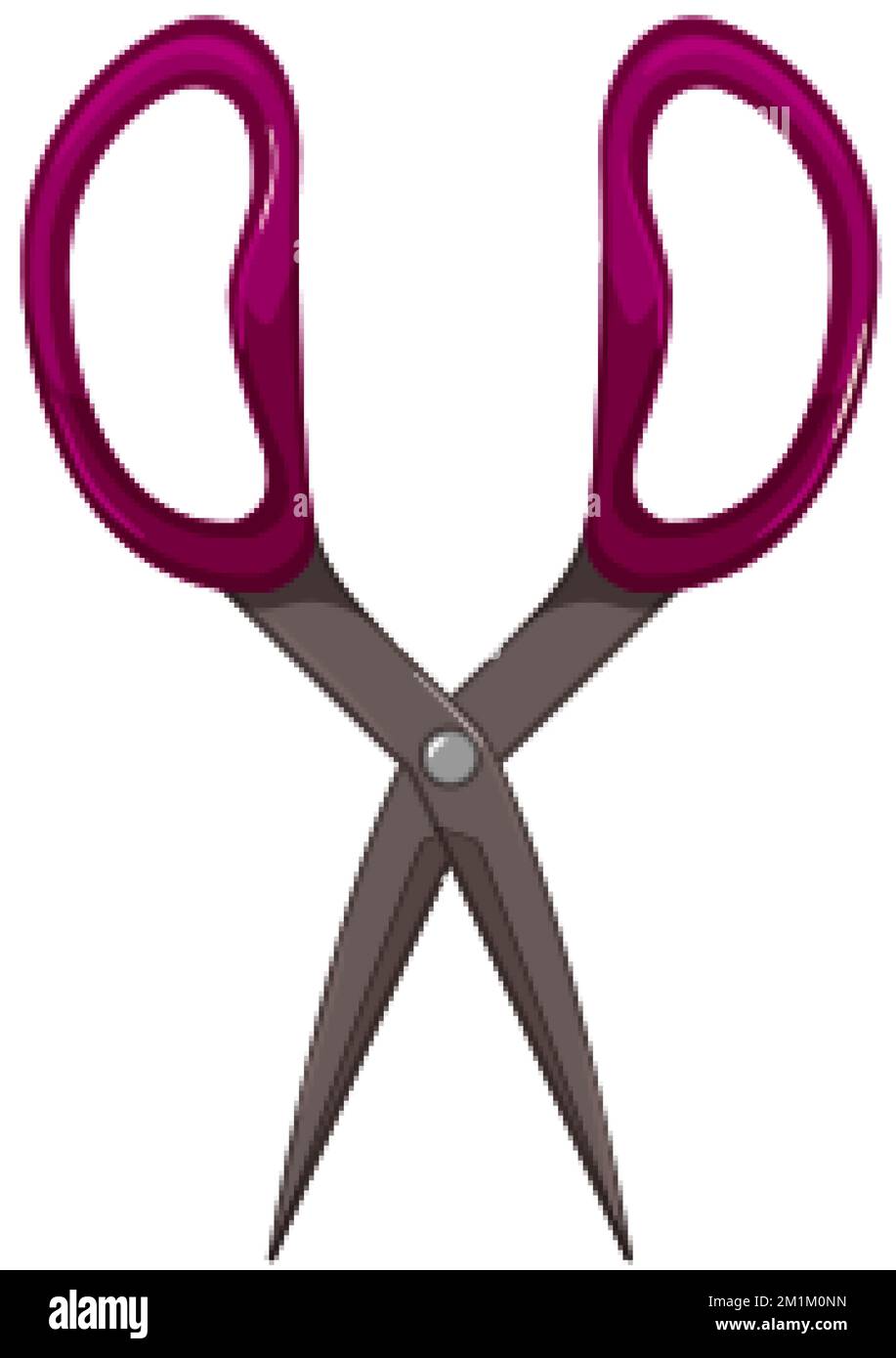 open scissor cut cartoon vector illustration Stock Vector Image & Art