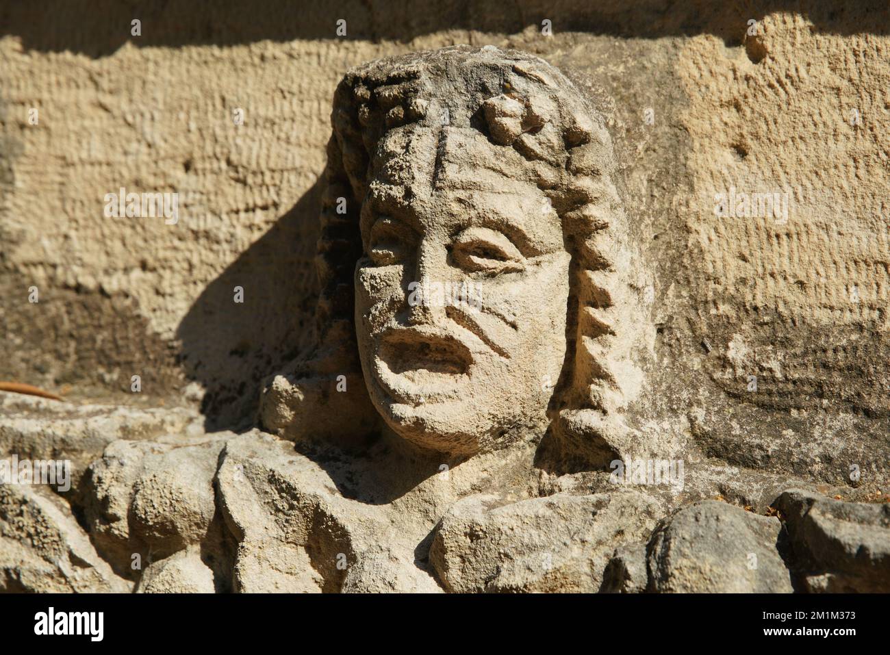 Stone Face in Myra Ancient City in Demre, Antalya City, Turkiye Stock