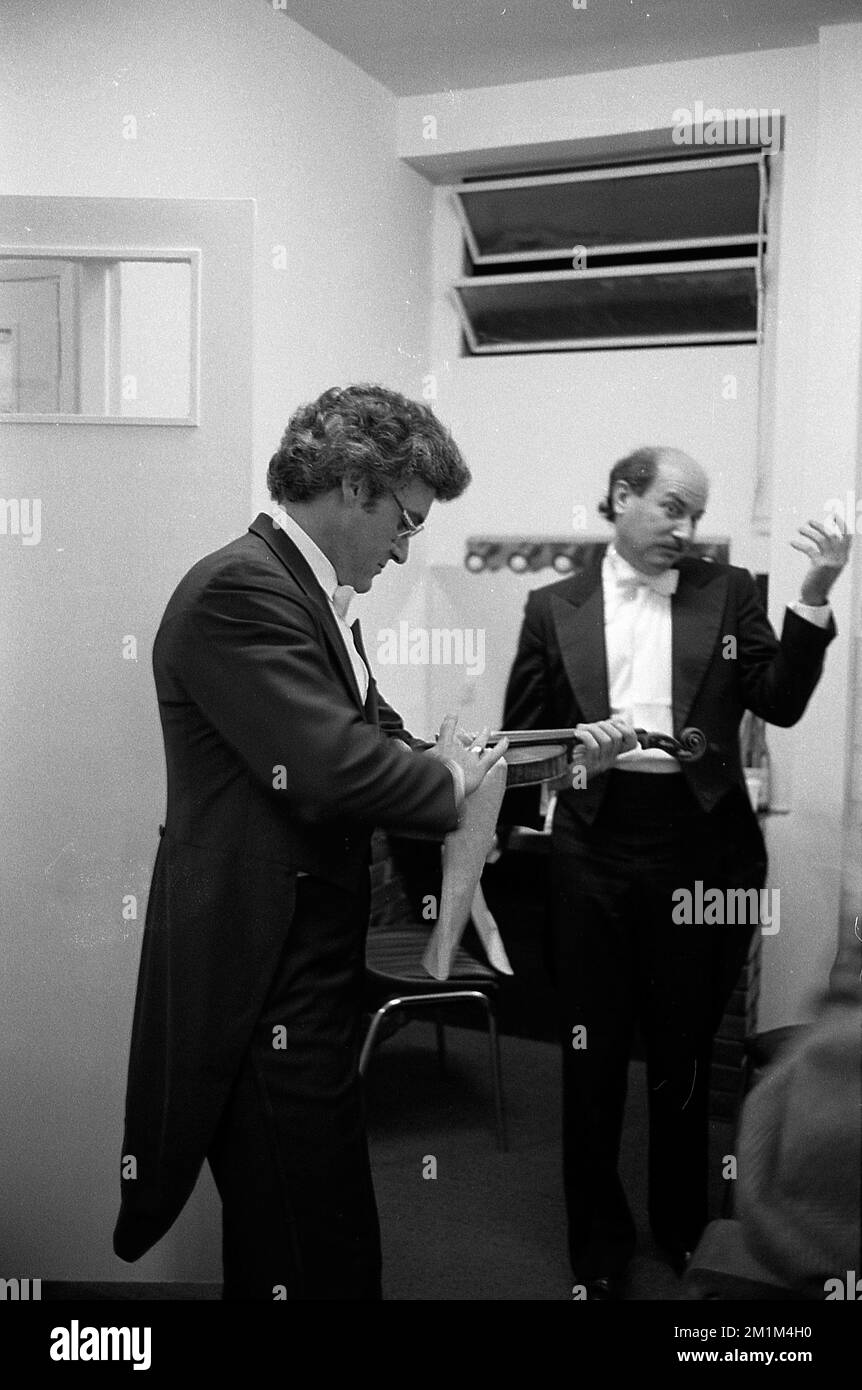 Pinchas Zukerman, Israeli violinist, after a performance at the Teatro