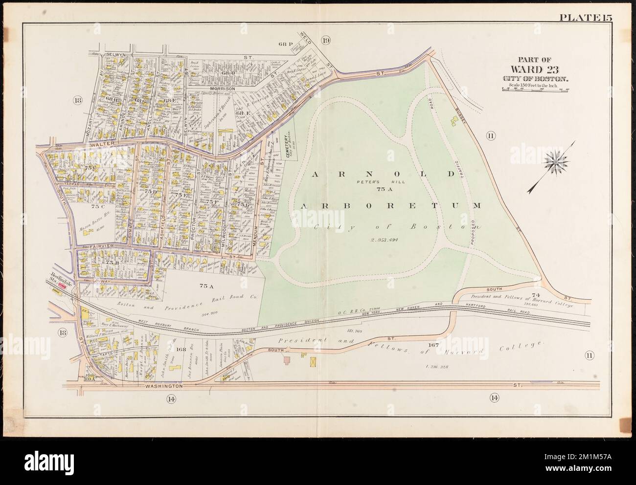 Atlas Of The City Of Boston, West Roxbury : Plate 15 , Boston Mass ...