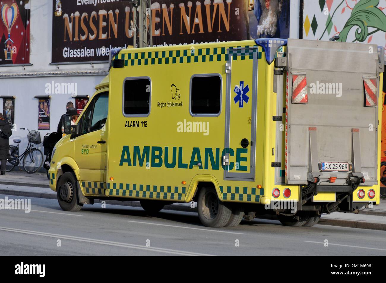 Copenhagen/Denmark/13 December 2022/Medical ambulance van in danish capital Copenhagen Denmark.   (Photo. Francis  Dean/Dean Pictures) Stock Photo