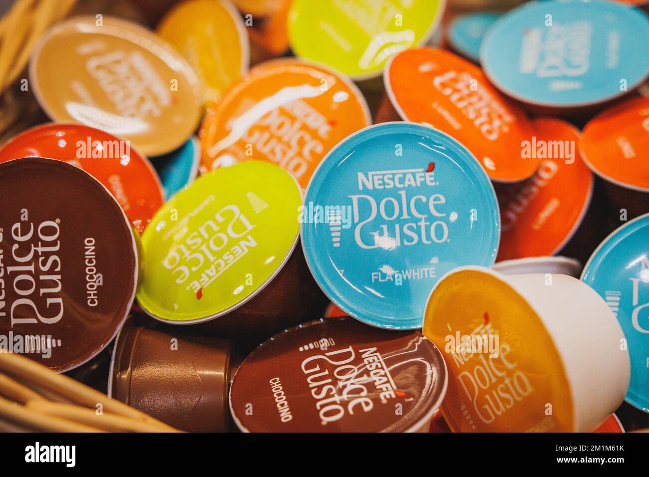 Nescafe Dolce Gusto coffee capsules isolated against white Stock Photo -  Alamy
