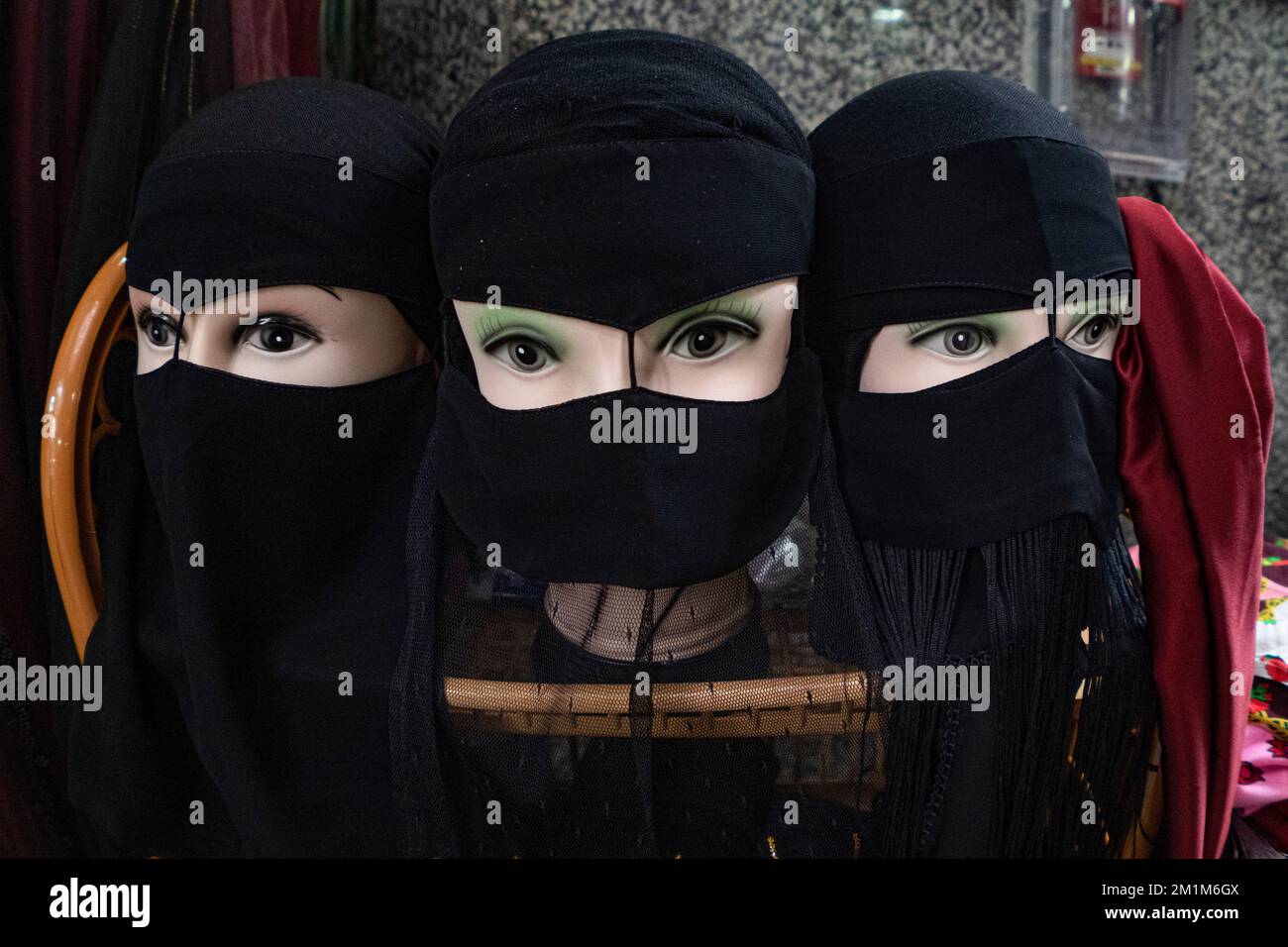 Eye mask for muslim women in Souq Waqif Traditional Market during the