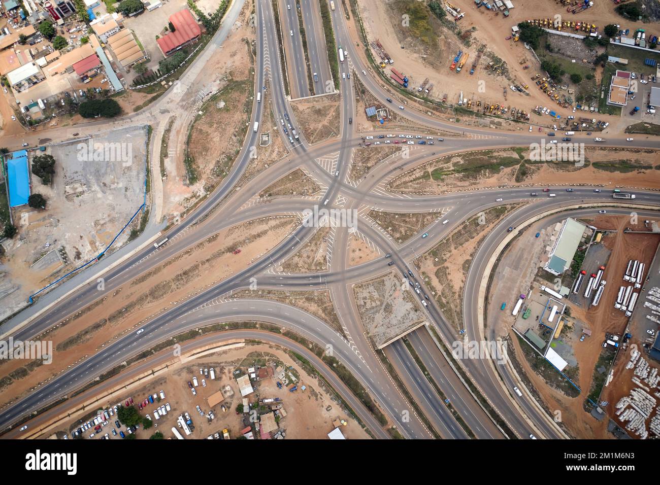 Current Tema interchange in Ghana Stock Photo Alamy