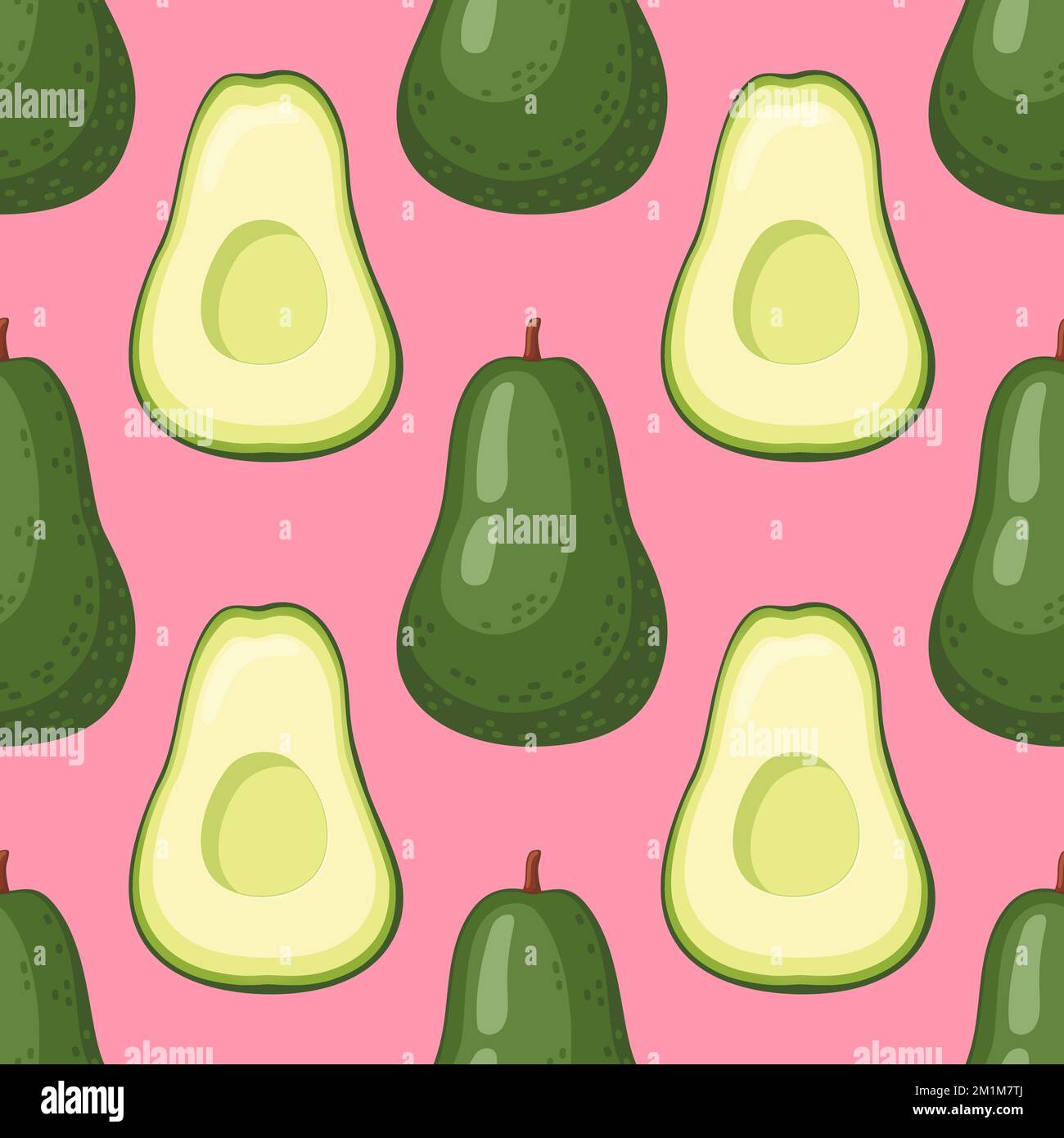 Avocado vector pattern Stock Vector