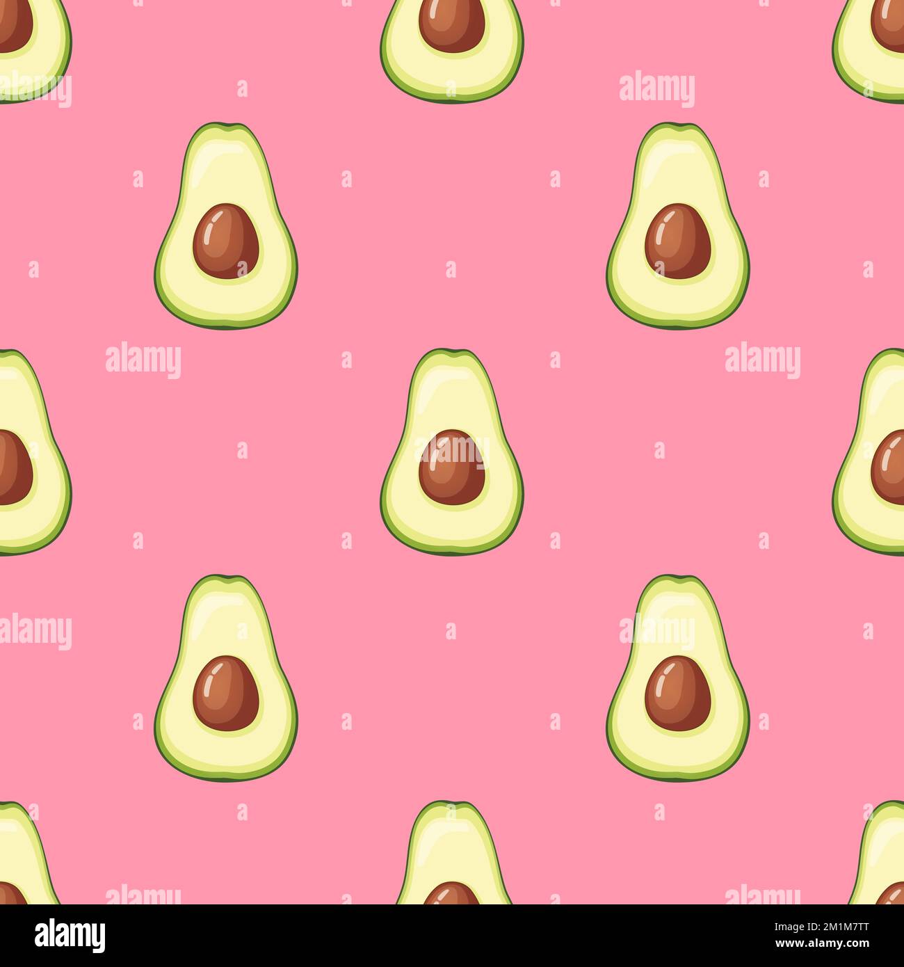 Avocado vector pattern Stock Vector