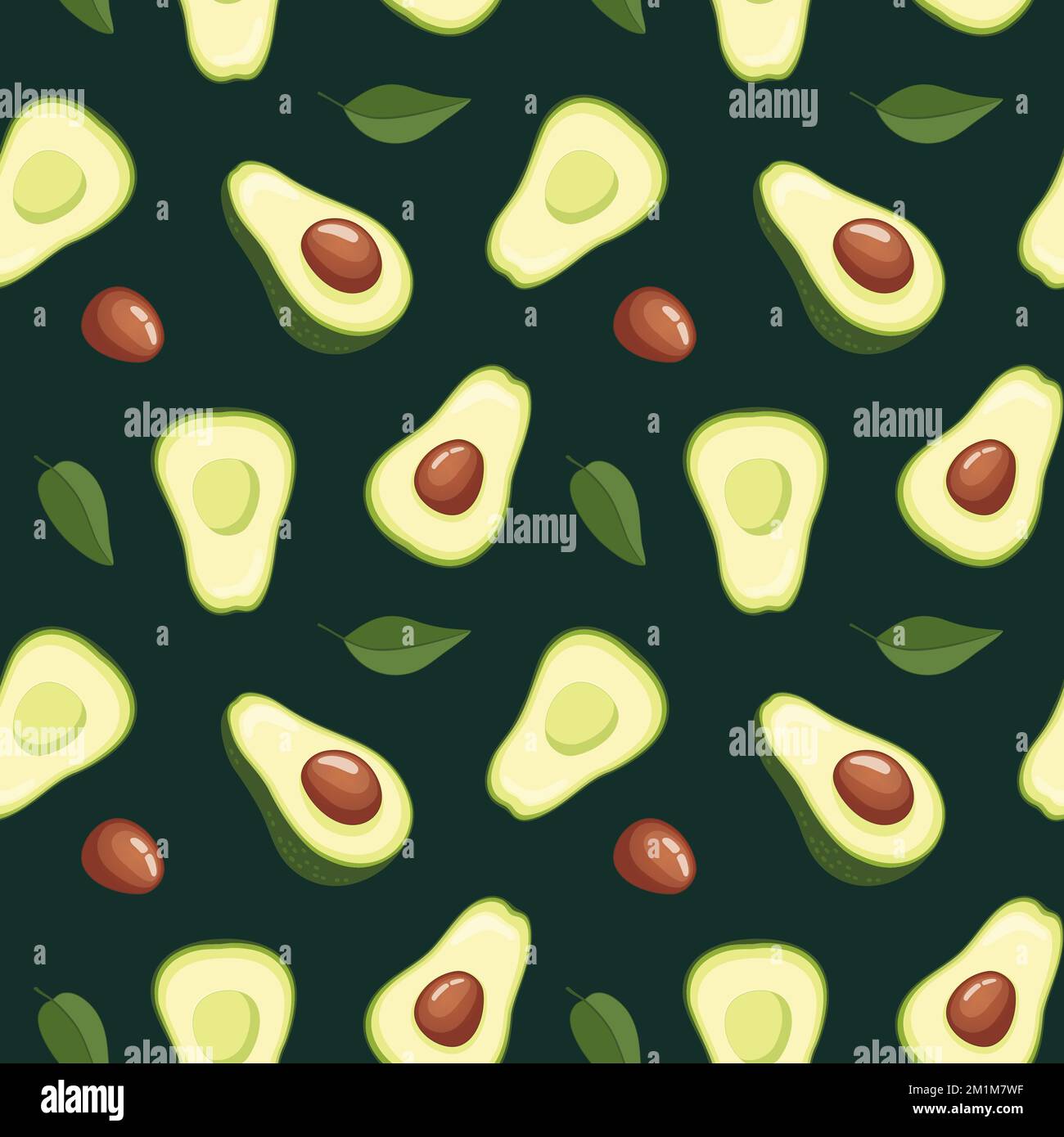 Avocado vector pattern Stock Vector