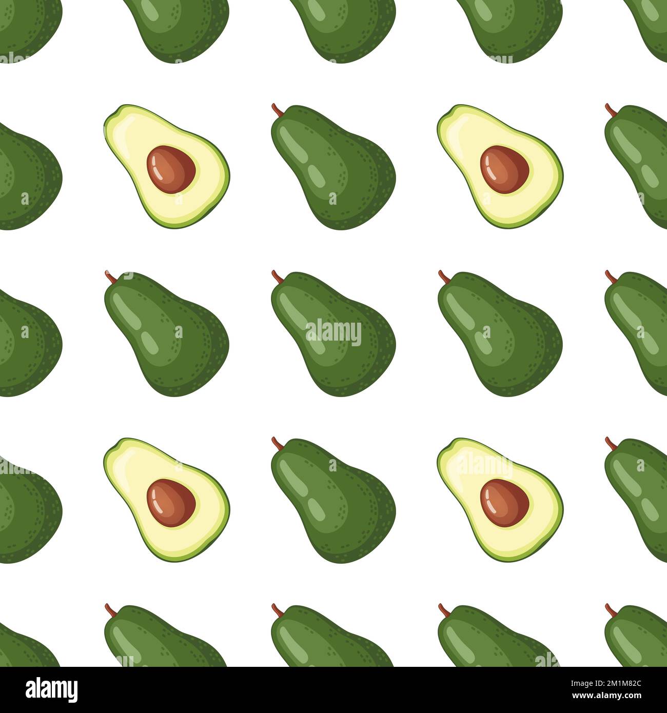 Avocado vector pattern Stock Vector