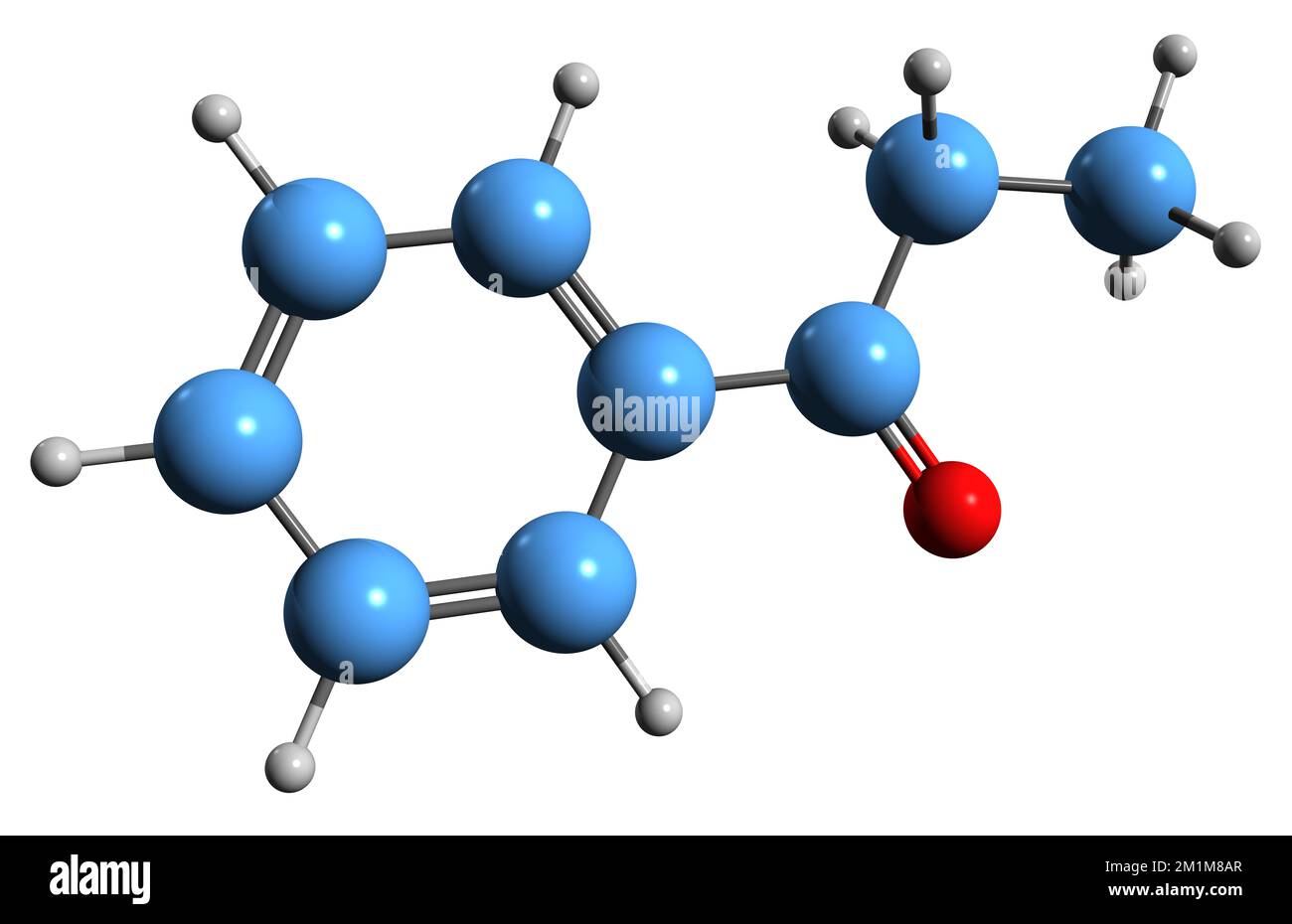 3D image of Propiophenone skeletal formula molecular chemical