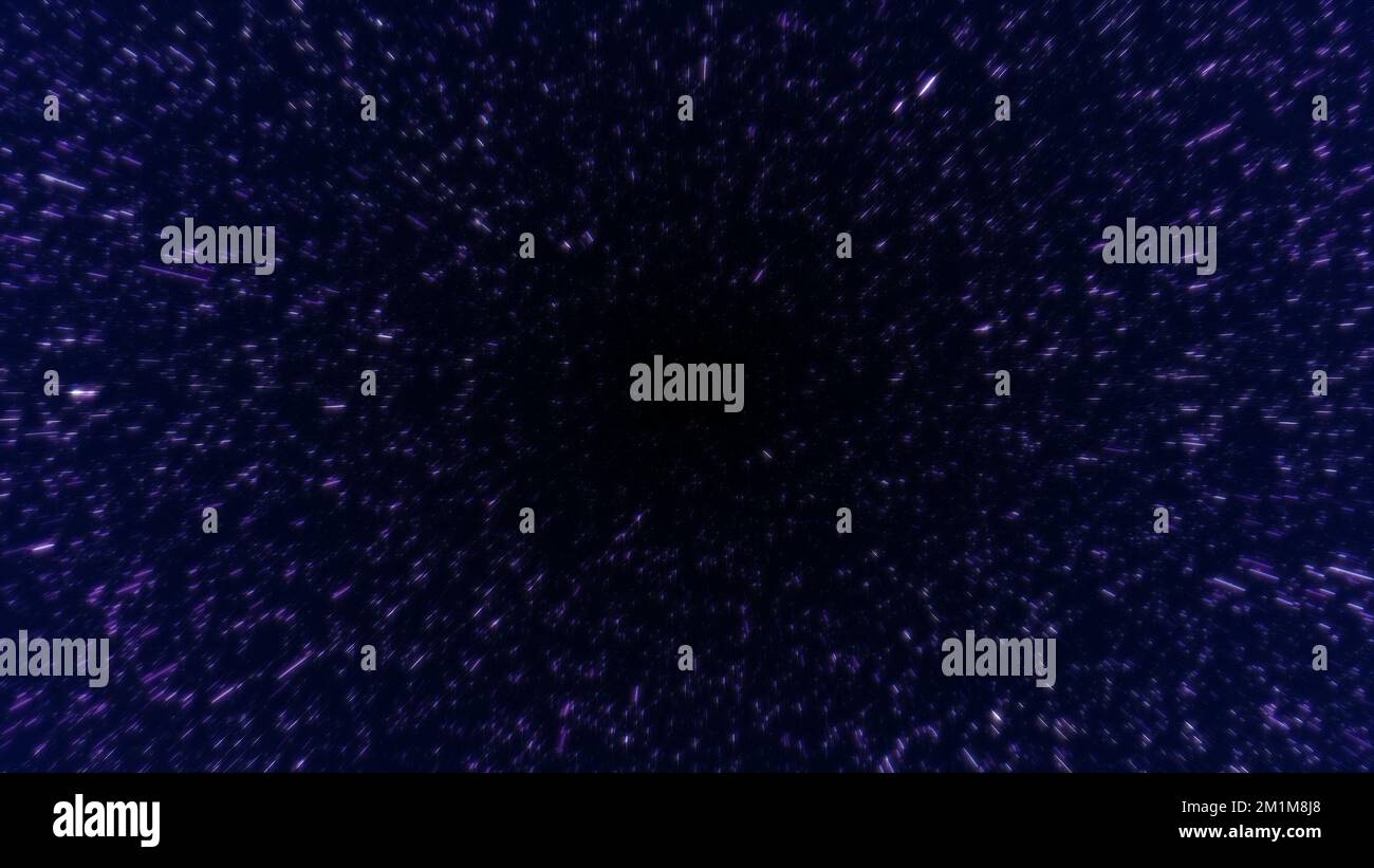 Warp stars. Fast movement, hyperspace moving stars in space