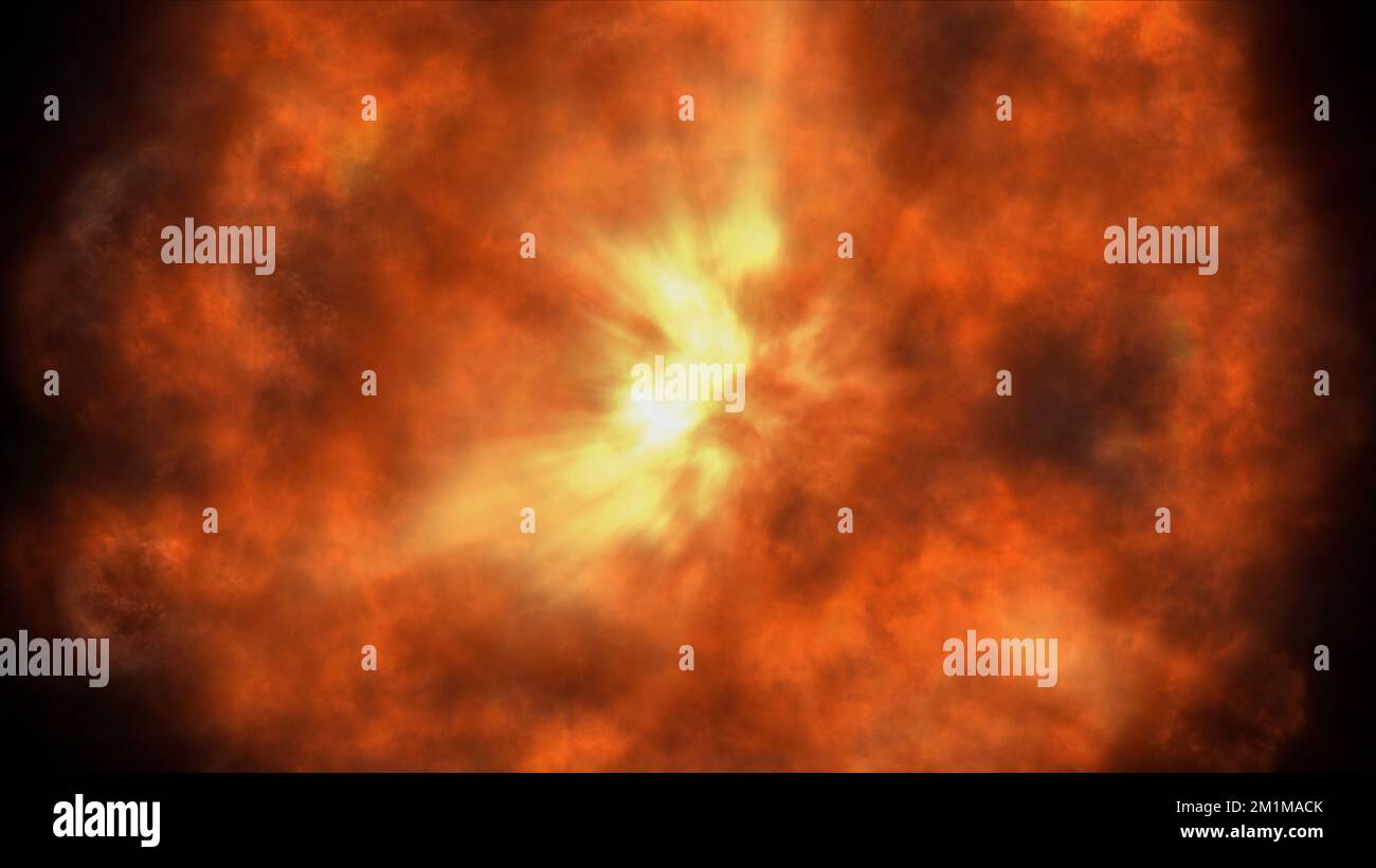 fire flame explosion in space, abstract illustration Stock Photo - Alamy