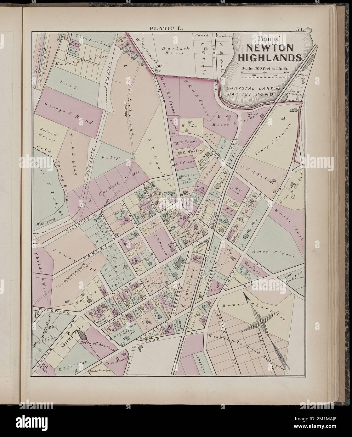 Atlas of the city of Newton, Middlesex Co., Massachusetts from actual